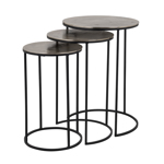 Salontafel Nolan champagne goud (set van 3)
