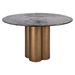 Eettafel Glastonburry goud antique 135Ø