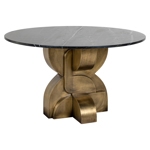 Eettafel Maddox zwart/goud 130Ø