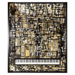 Wanddecoratie Wibi zwart/goud