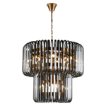 Kroonluchter Bryon rookglas