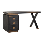 Bureau Hunter zwart rustic