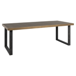Eettafel Bloomville messing shagreen incl. Glazen blad 200