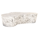 Buiten-salontafel Rockyard wit marmer look