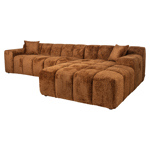 Bank Cube lovely cinnamon 3-zits + loungegedeelte rechts