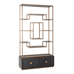 Vitrinekast Hunter zwart rustic