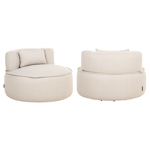 Buiten-loungestoel Nammos beige draaibaar