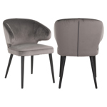 Eetkamerstoel Indigo stone fluweel