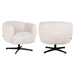 Loungestoel Estelle lovely crème draaibaar