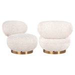 Loungestoel Jace lovely crème draaibaar