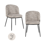Eetkamerstoel Elvi trendy nature brandvertragend (set van 2)