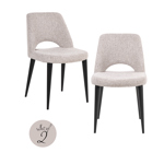 Eetkamerstoel Tabitha naturel fancy brandvertragend (set van 2)