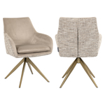 Eetkamerstoel Lisonne trendy nature draaibaar