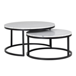 Salontafel Lexington wit (set van 2)