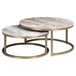 Salontafel Bottega Blush beige (set van 2)