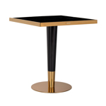 Bistrotafel Can Roca zwart/goud 70x70