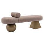 Bankje Alexander Jones bruin tweed brandvertragend (Geneva)