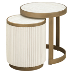 Bijzettafel Tivoli wit (set van 2)
