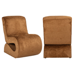 Loungestoel Frankie cognac fusion
