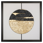Wanddecoratie Moon zwart/goud