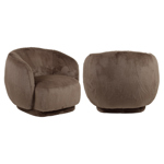 Loungestoel Negreslo bruin fluffy draaibaar